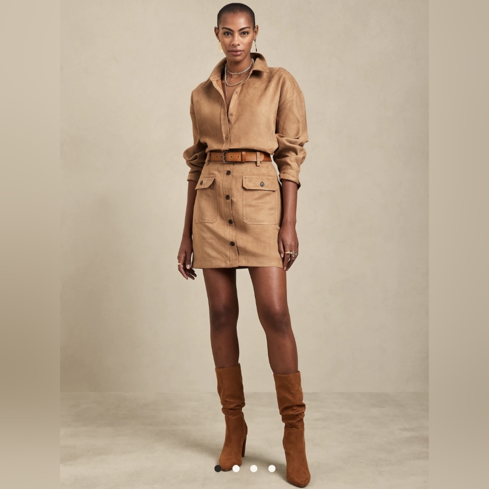 Banana Republic NWT Vegan Suede Mini Skirt